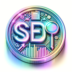 DALL·E 2024-01-18 18.21.43 - Create a square 3D holographic coin-style image representing 'SEO' on a unified pure white background (RGB 255, 255, 255) with a light color scheme. T